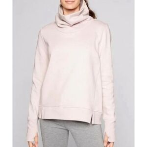 ATHLETA Funnel Fleece Sweatshirt SOFT LILAC Warm Cozy CYA Turtleneck Top Size XS